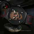 WWOOR 8867 Men Watch Quartz Wristwatch Gold Luxury Brand 3D Gold Skull Watches Leather Relojes populares en colombia